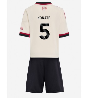 Liverpool Ibrahima Konate #5 Udebanetrøje Børn 2025-26 Kortærmet (+ Korte bukser)